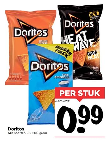 Aanbiedingen Doritos - Doritos - Geldig van 01/10/2017 tot 07/10/2017 bij Vomar