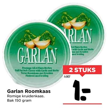 Aanbiedingen Garlan roomkaas - Garlan - Geldig van 01/10/2017 tot 07/10/2017 bij Vomar
