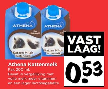 Aanbiedingen Athena kattenmelk - Athena - Geldig van 01/10/2017 tot 07/10/2017 bij Vomar