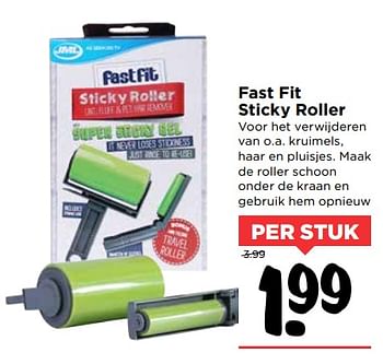 Aanbiedingen Fast fit sticky roller - Fast Fit - Geldig van 01/10/2017 tot 07/10/2017 bij Vomar