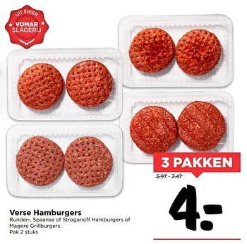 Aanbiedingen Verse hamburgers - Huismerk Vomar - Geldig van 01/10/2017 tot 07/10/2017 bij Vomar