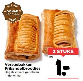 Aanbiedingen Versgebakken frikandelbroodjes - Huismerk Vomar - Geldig van 01/10/2017 tot 07/10/2017 bij Vomar