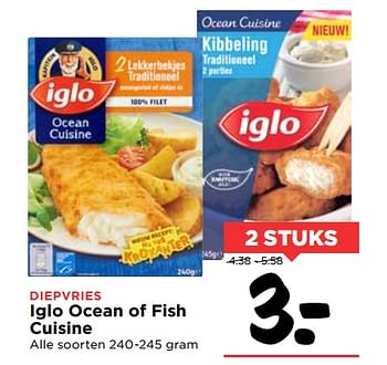 Aanbiedingen Iglo ocean of fish cuisine - Iglo - Geldig van 01/10/2017 tot 07/10/2017 bij Vomar
