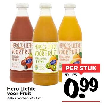 Aanbiedingen Hero liefde voor fruit - Hero - Geldig van 01/10/2017 tot 07/10/2017 bij Vomar