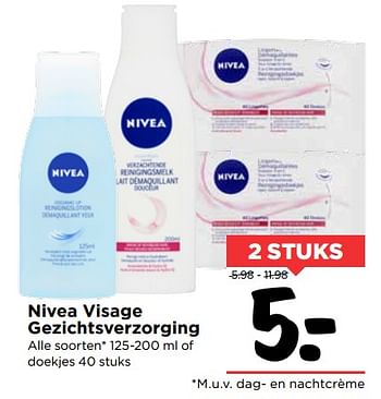Aanbiedingen Nivea visage gezichtsverzorging - Nivea - Geldig van 01/10/2017 tot 07/10/2017 bij Vomar