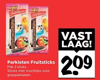 Aanbiedingen Parkieten fruitsticks - Vitapol - Geldig van 01/10/2017 tot 07/10/2017 bij Vomar