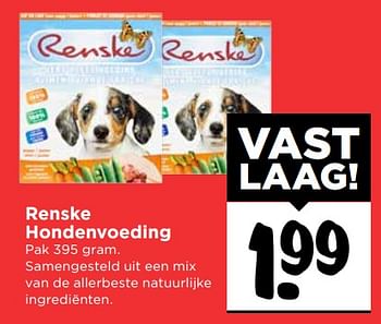 Aanbiedingen Renske hondenvoeding - Renske - Geldig van 01/10/2017 tot 07/10/2017 bij Vomar