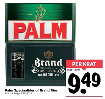 Aanbiedingen Palm speciaalbier of brand bier - Huismerk Vomar - Geldig van 01/10/2017 tot 07/10/2017 bij Vomar