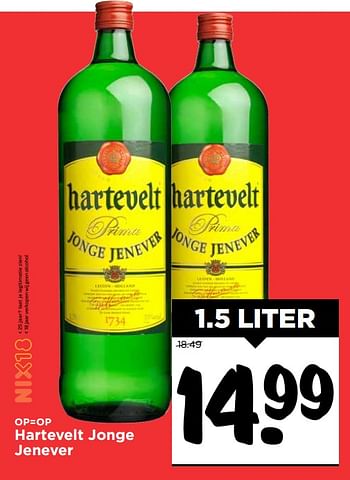 Aanbiedingen Hartevelt jonge jenever - Hartevelt - Geldig van 01/10/2017 tot 07/10/2017 bij Vomar