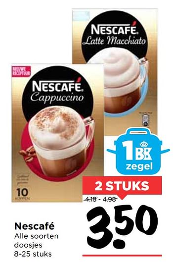 Aanbiedingen Nescafé - Nescafe - Geldig van 01/10/2017 tot 07/10/2017 bij Vomar