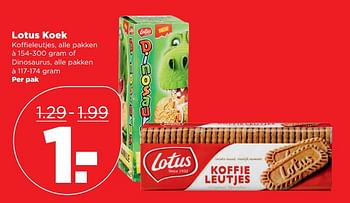 Aanbiedingen Lotus koek - Lotus Bakeries - Geldig van 01/10/2017 tot 07/10/2017 bij Plus