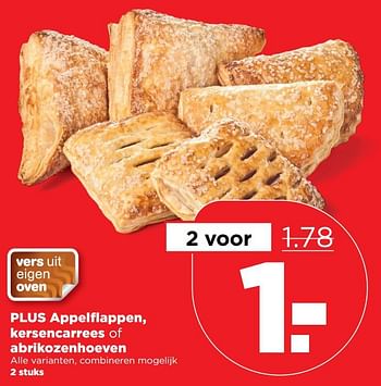 Aanbiedingen Plus appelflappen, kersencarrees of abrikozenhoeven - Huismerk - Plus - Geldig van 01/10/2017 tot 07/10/2017 bij Plus