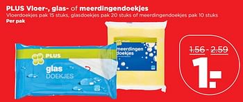 Aanbiedingen Plus vloer - glas- of meerdingendoekjes - Huismerk - Plus - Geldig van 01/10/2017 tot 07/10/2017 bij Plus