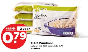 Aanbiedingen Plus zuurkool - Huismerk - Plus - Geldig van 01/10/2017 tot 07/10/2017 bij Plus