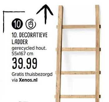Aanbiedingen Decoratieve ladder gerecycled hout - Huismerk - Xenos - Geldig van 01/10/2017 tot 15/10/2017 bij Xenos