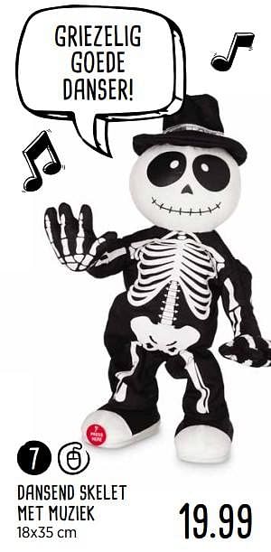 Aanbiedingen Dansend skelet met muziek - Huismerk - Xenos - Geldig van 01/10/2017 tot 15/10/2017 bij Xenos