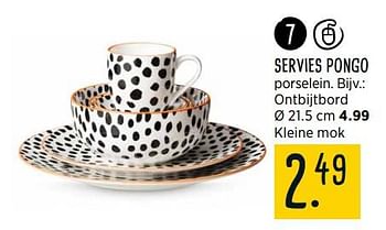 Aanbiedingen Servies pongo - Huismerk - Xenos - Geldig van 01/10/2017 tot 15/10/2017 bij Xenos