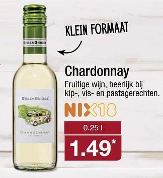 Aanbiedingen Chardonnay - Witte wijnen - Geldig van 02/10/2017 tot 08/10/2017 bij Aldi