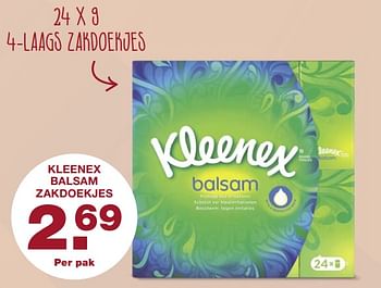 Aanbiedingen Kleenex balsam zakdoekjes - Kleenex - Geldig van 02/10/2017 tot 08/10/2017 bij Aldi