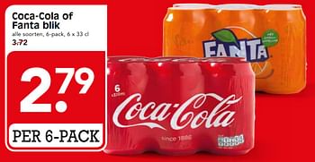 Aanbiedingen Coca-cola of fanta blik - Huismerk - Em-té - Geldig van 01/10/2017 tot 07/10/2017 bij Em-té