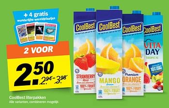 Aanbiedingen Coolbest literpakken - Coolbest - Geldig van 02/10/2017 tot 08/10/2017 bij Albert Heijn