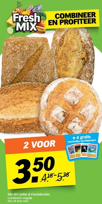 Aanbiedingen Alle ah liefde + passiebroden - Huismerk - Albert Heijn - Geldig van 02/10/2017 tot 08/10/2017 bij Albert Heijn