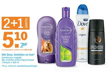 Aanbiedingen Andrélon iedere dag shampoo - Andrelon - Geldig van 02/10/2017 tot 08/10/2017 bij Albert Heijn