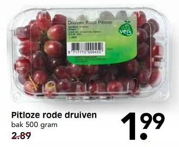Aanbiedingen Pitloze rode druiven - Huismerk - Em-té - Geldig van 01/10/2017 tot 07/10/2017 bij Em-té