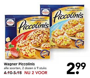 Aanbiedingen Wagner piccolinis - Original Wagner - Geldig van 01/10/2017 tot 07/10/2017 bij Em-té