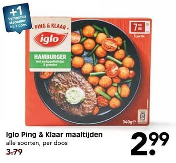 Aanbiedingen Iglo ping + klaar maaltijden - Iglo - Geldig van 01/10/2017 tot 07/10/2017 bij Em-té