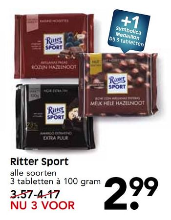 Aanbiedingen Ritter sport - Ritter Sport - Geldig van 01/10/2017 tot 07/10/2017 bij Em-té