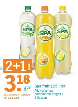 Aanbiedingen Spa fruit - Spa - Geldig van 02/10/2017 tot 08/10/2017 bij Albert Heijn