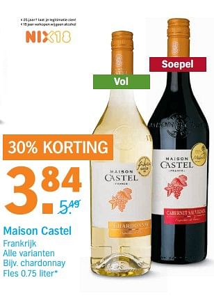 Aanbiedingen Maison castel frankrijk - Witte wijnen - Geldig van 02/10/2017 tot 08/10/2017 bij Albert Heijn