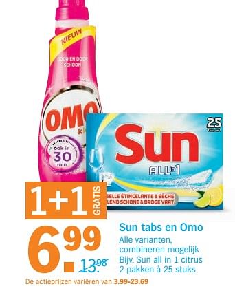 Aanbiedingen Sun all in 1 citrus - Sun - Geldig van 02/10/2017 tot 08/10/2017 bij Albert Heijn