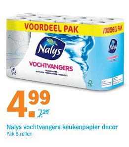 Aanbiedingen Nalys vochtvangers keukenpapier decor - Nalys - Geldig van 02/10/2017 tot 08/10/2017 bij Albert Heijn