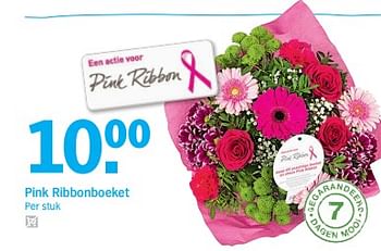 Aanbiedingen Pink ribbonboeket - Huismerk - Albert Heijn - Geldig van 02/10/2017 tot 08/10/2017 bij Albert Heijn