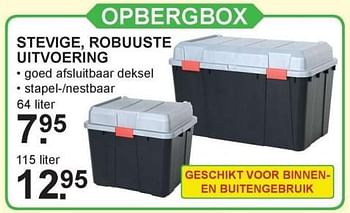 Aanbiedingen Stevige, robuuste uitvoering opbergbox - Huismerk - Van Cranenbroek - Geldig van 25/09/2017 tot 14/10/2017 bij Van Cranenbroek