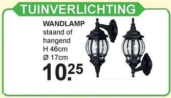 Aanbiedingen Tuinverlichting wandlamp - Huismerk - Van Cranenbroek - Geldig van 25/09/2017 tot 14/10/2017 bij Van Cranenbroek