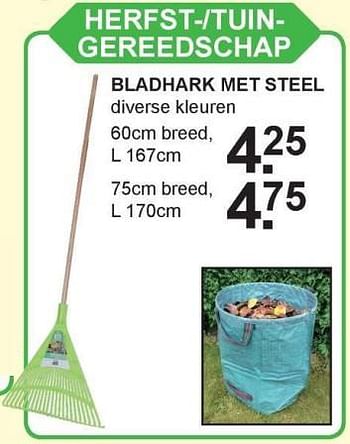 Aanbiedingen Bladhark met steel - Huismerk - Van Cranenbroek - Geldig van 25/09/2017 tot 14/10/2017 bij Van Cranenbroek