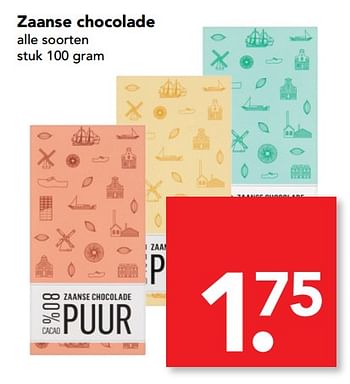 Aanbiedingen Zaanse chocolade - Huismerk deen supermarkt - Geldig van 02/10/2017 tot 07/10/2017 bij Deen Supermarkten