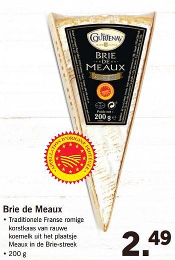 Aanbiedingen Brie de meaux - Brie de Meaux - Geldig van 02/10/2017 tot 08/10/2017 bij Lidl