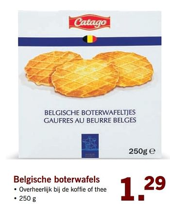 Aanbiedingen Belgische boterwafels - Catago - Geldig van 02/10/2017 tot 08/10/2017 bij Lidl