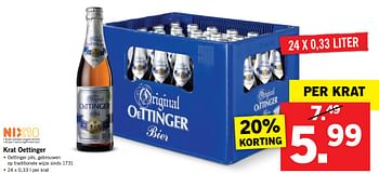 Aanbiedingen Krat oettinger - Oettinger - Geldig van 02/10/2017 tot 08/10/2017 bij Lidl