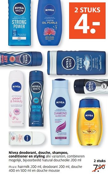 Aanbiedingen Natural doucheolie - Nivea - Geldig van 02/10/2017 tot 08/10/2017 bij Etos