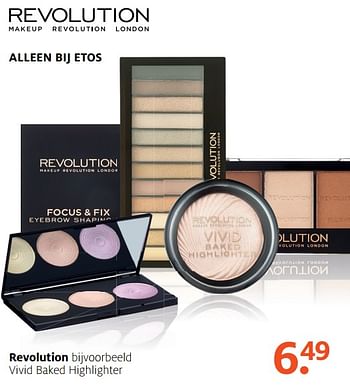 Aanbiedingen Vivid baked highlighter - Revolution - Geldig van 02/10/2017 tot 08/10/2017 bij Etos