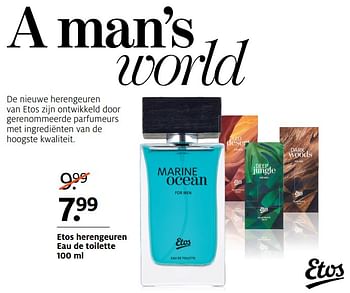 Aanbiedingen Etos herengeuren eau de toilette - Huismerk - Etos - Geldig van 02/10/2017 tot 08/10/2017 bij Etos