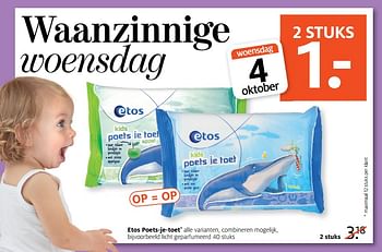 Aanbiedingen Licht geparfumeerd - Huismerk - Etos - Geldig van 02/10/2017 tot 08/10/2017 bij Etos