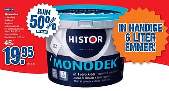 Aanbiedingen Monodek - Histor - Geldig van 02/10/2017 tot 08/10/2017 bij Formido