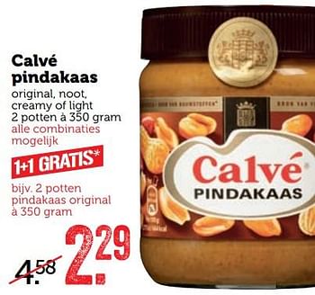Aanbiedingen Calvé pindakaas - Calve - Geldig van 02/10/2017 tot 08/10/2017 bij Coop