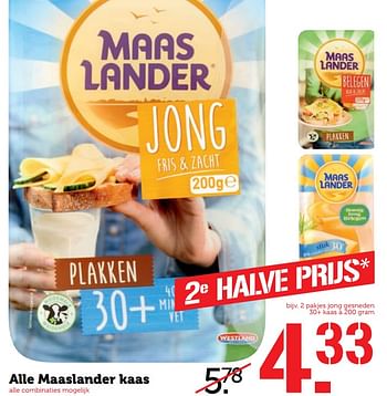 Aanbiedingen Alle maaslander kaas - Maaslander - Geldig van 02/10/2017 tot 08/10/2017 bij Coop